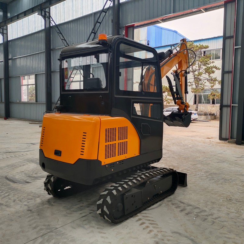 Escavadora em miniatura