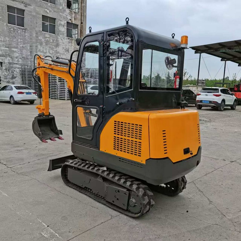 Escavadora em miniatura