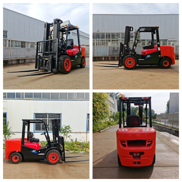 Empilhador a diesel de 4 toneladas com sistema hidráulico